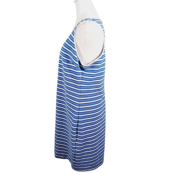 Lilly Pulitzer, Lyla Shift Dress Bay Blue Ottoman Stripe #16817 Sz XL Sleeveless - Picture 4 of 15